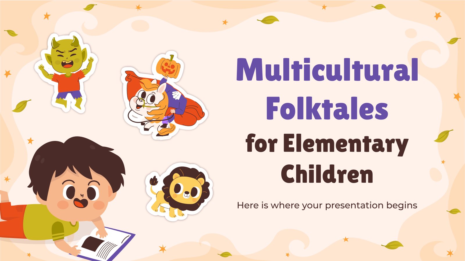 Multicultural Folktales for Elementary Children presentation template 