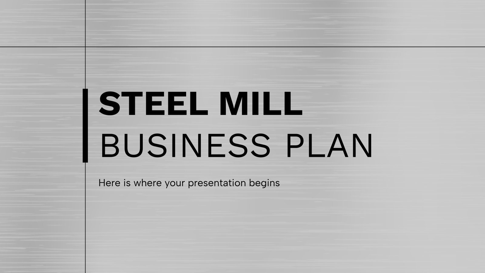 Steel Mill Business Plan presentation template 