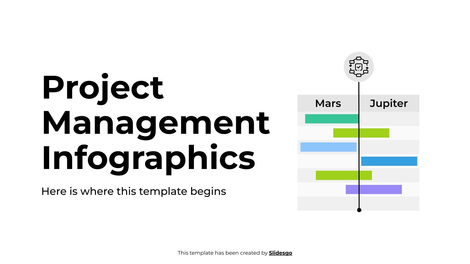 Modelo de apresentação Infográficos de gerenciamento de projetos