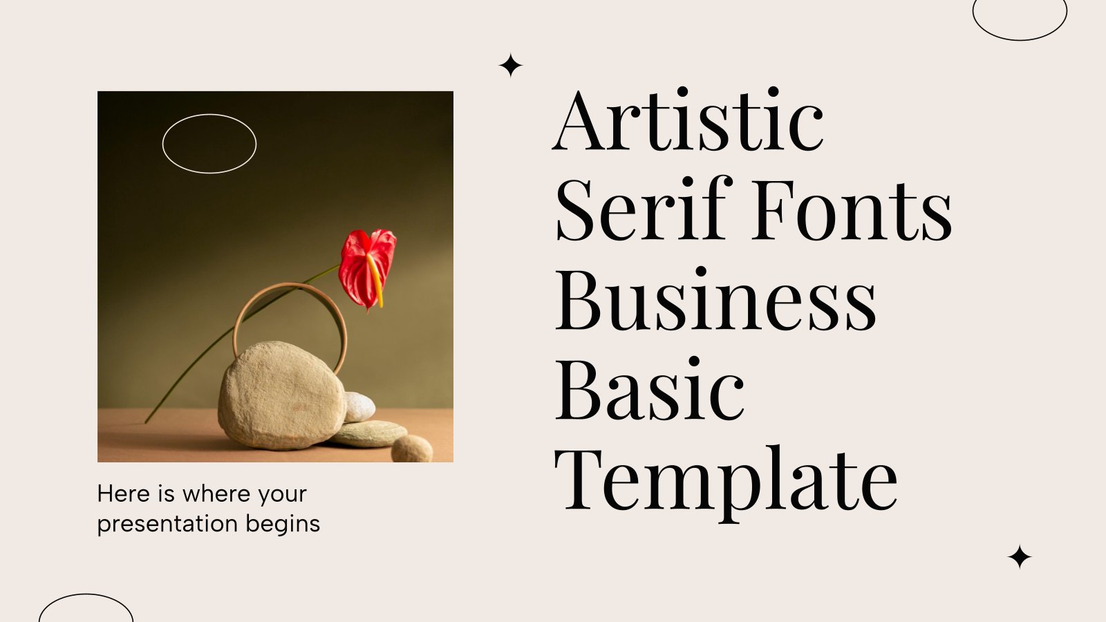 Artistic Serif Fonts Business Basic Template presentation template 