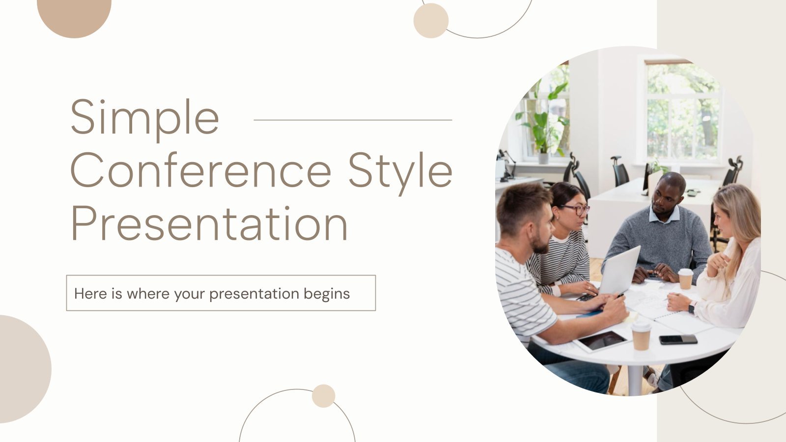 Simple Conference Style Presentation presentation template 