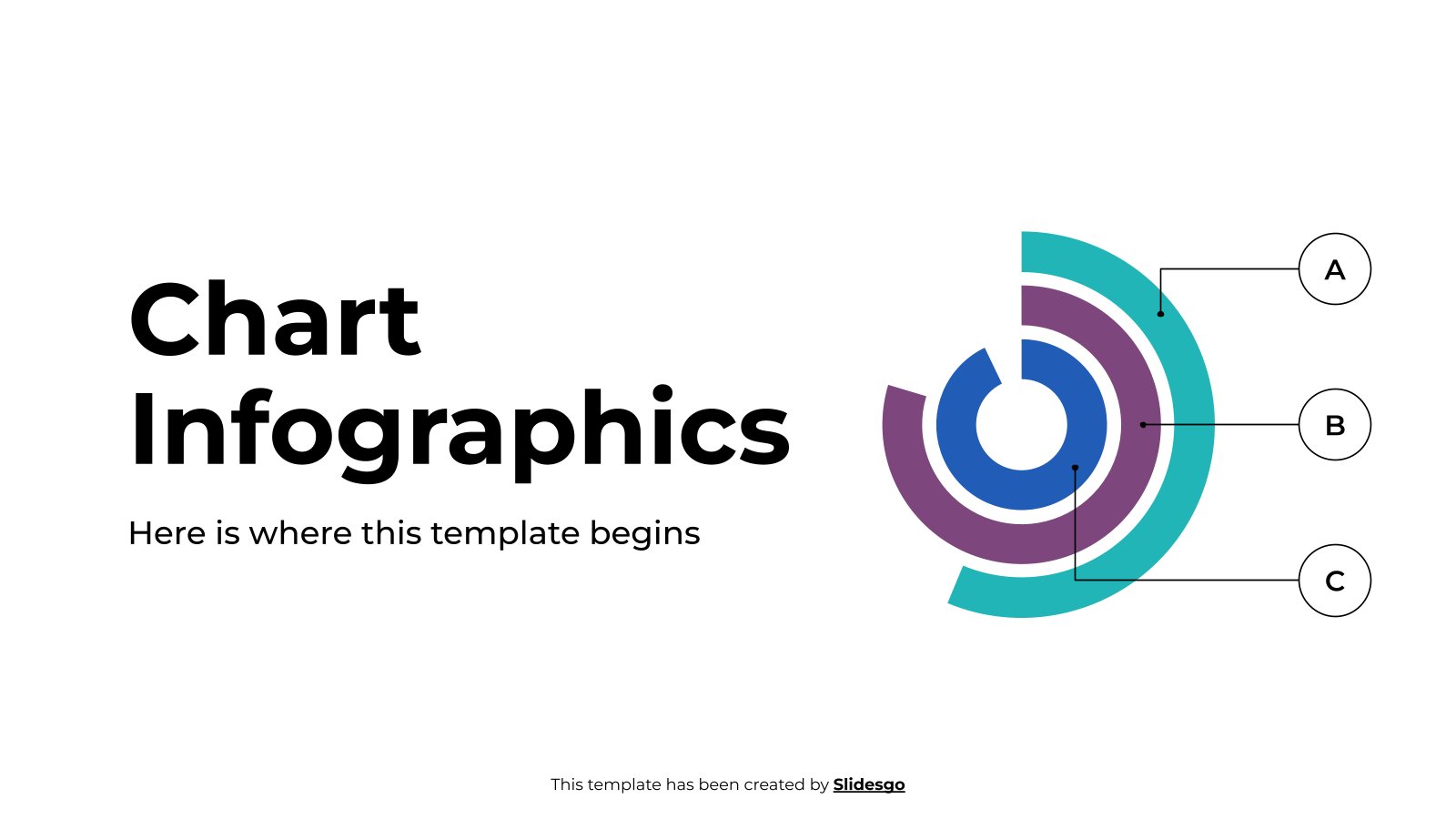 Modelo de apresentação Infográficos de gráfico