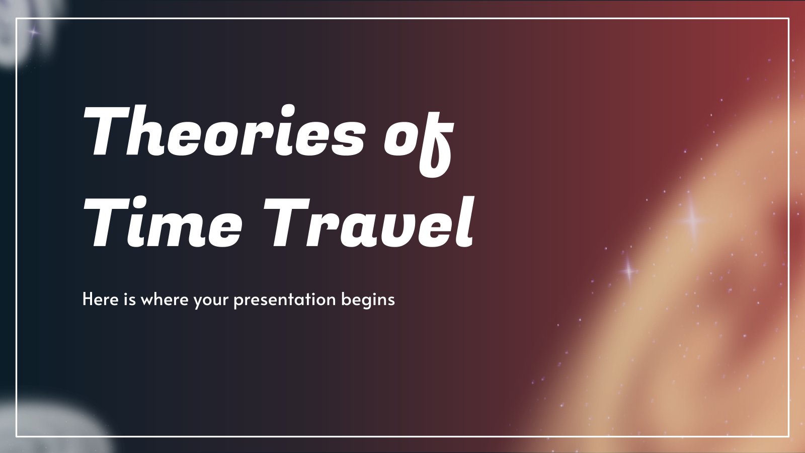 Theories of Time Travel presentation template 