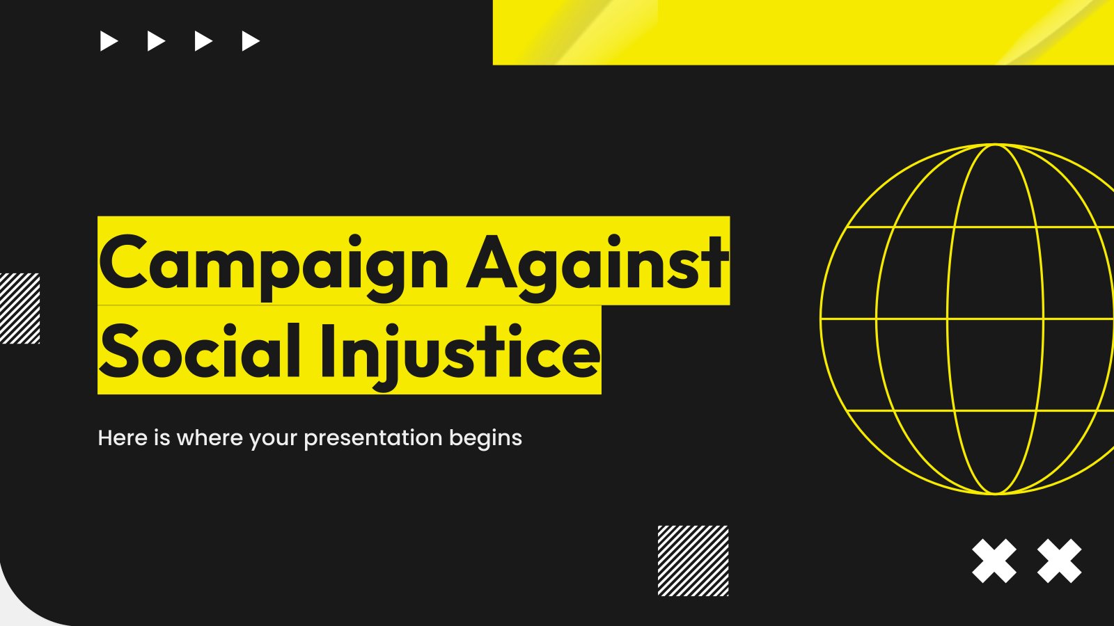 Campaign Against Social Injustice presentation template 