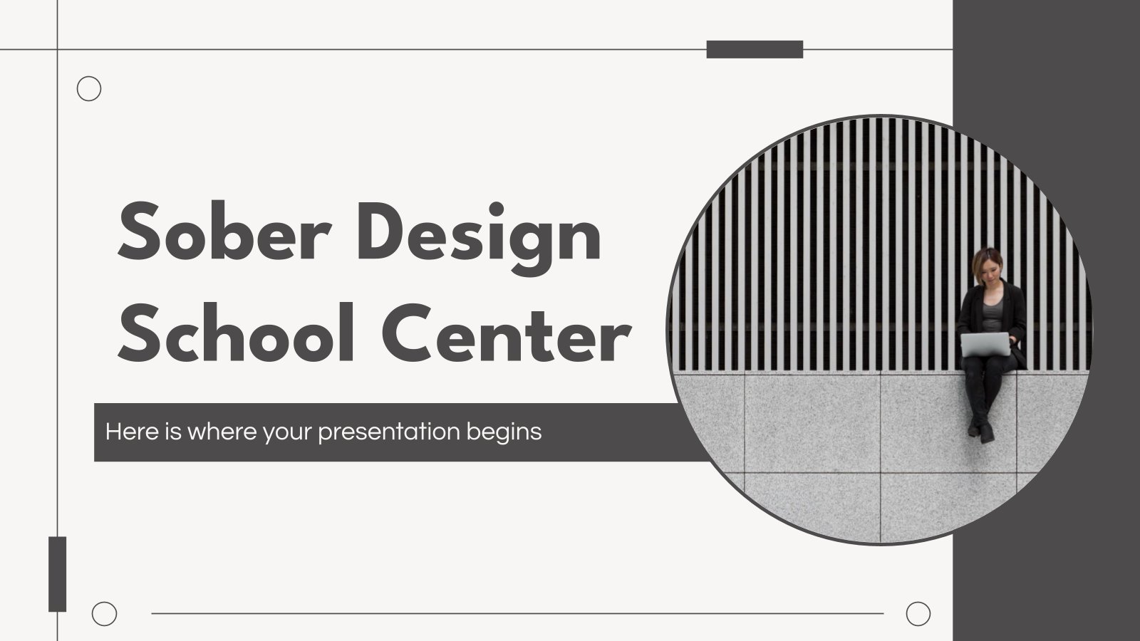 Modelo de apresentação Centro Escolar de Design Sóbrio