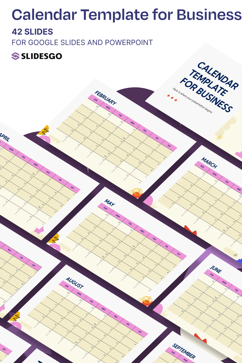 Calendar Template for Bussines Presentation