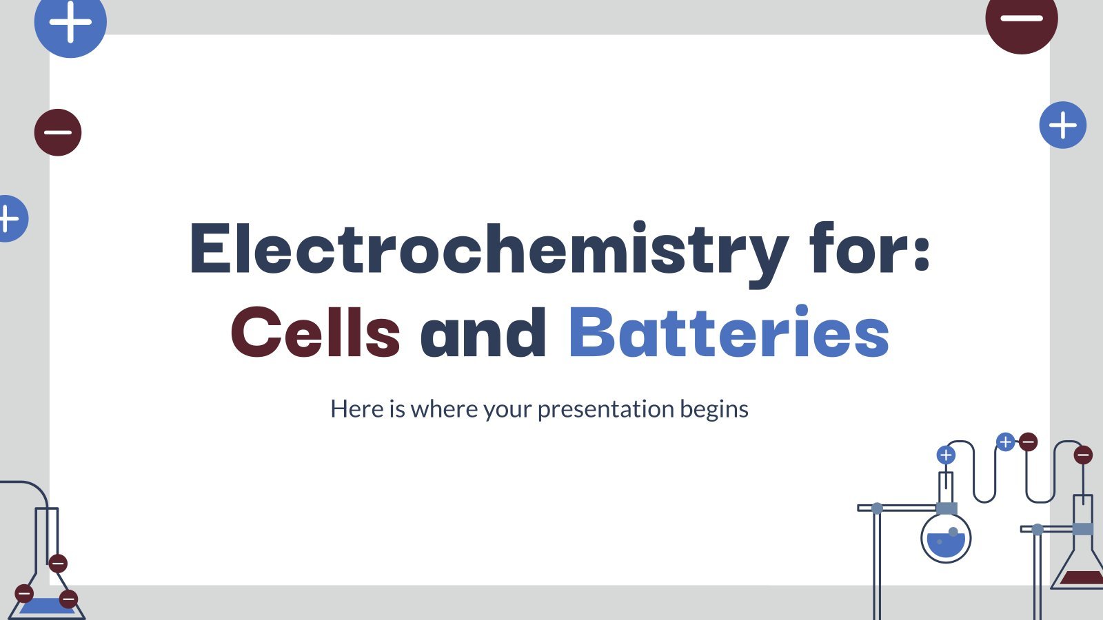 Plantilla de presentación Electroquímica para: Pilas y Baterías