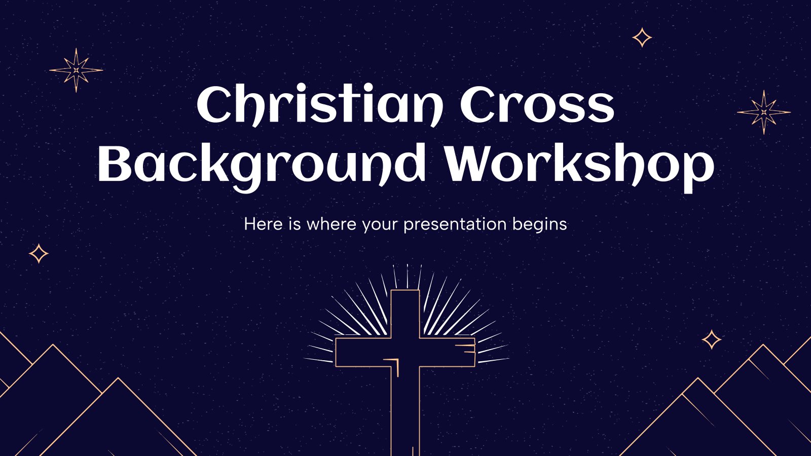 Christian Cross Background Workshop presentation template 