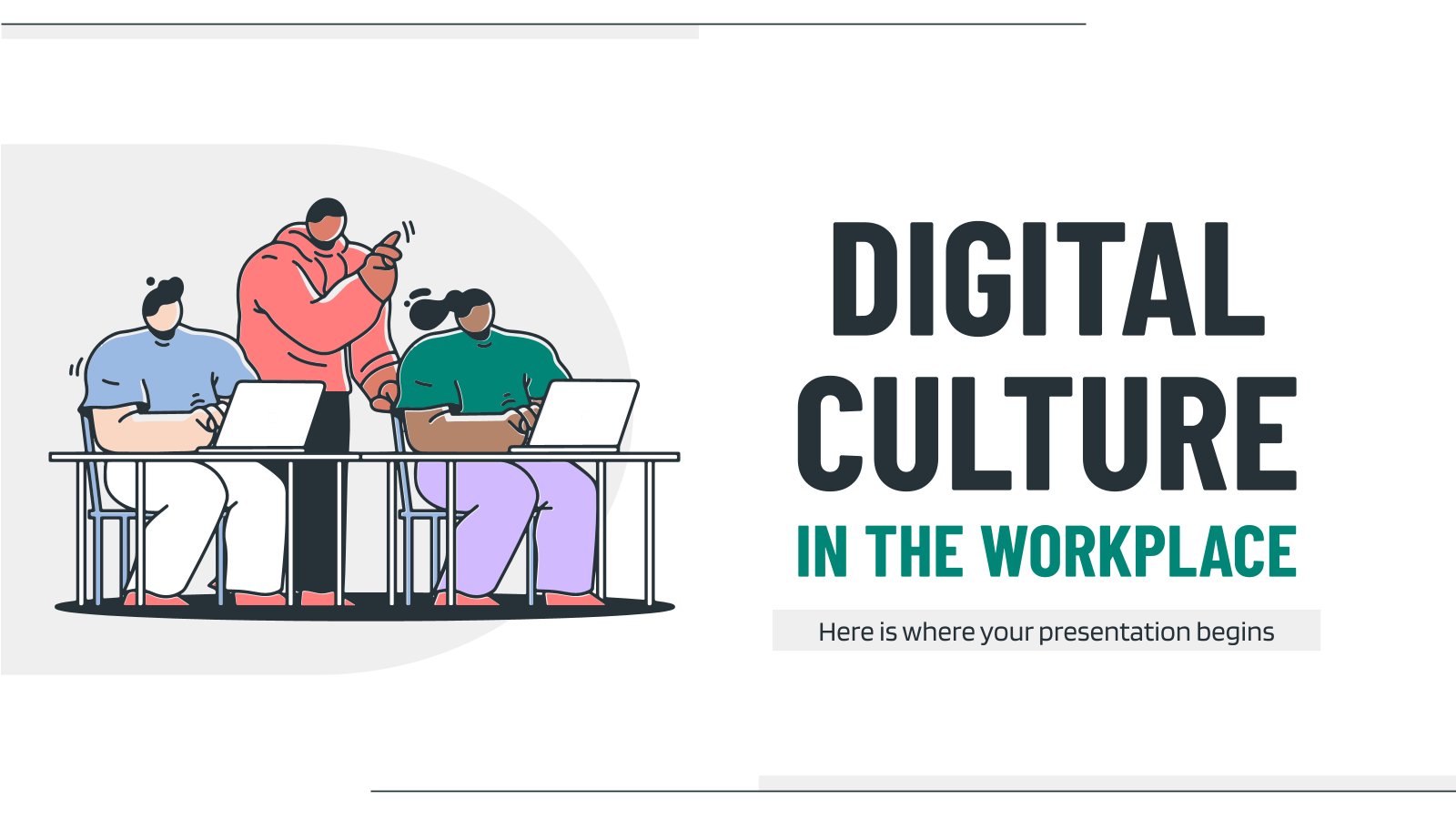 Digital Culture in the Workplace presentation template 