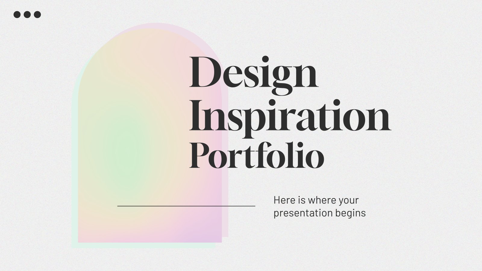 Design Inspiration Portfolio presentation template 