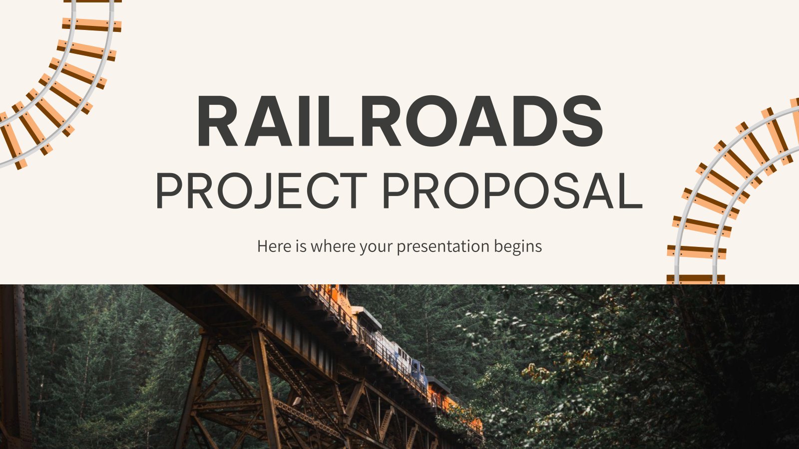 Railroads Project Proposal presentation template 