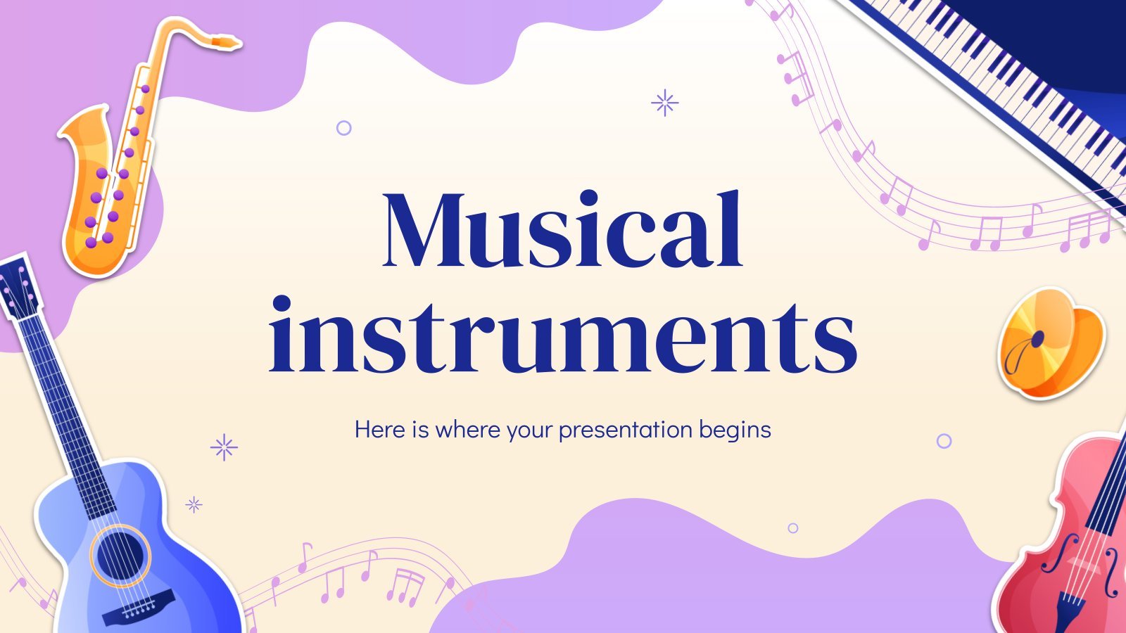 Instruments de musique Modèles de présentation