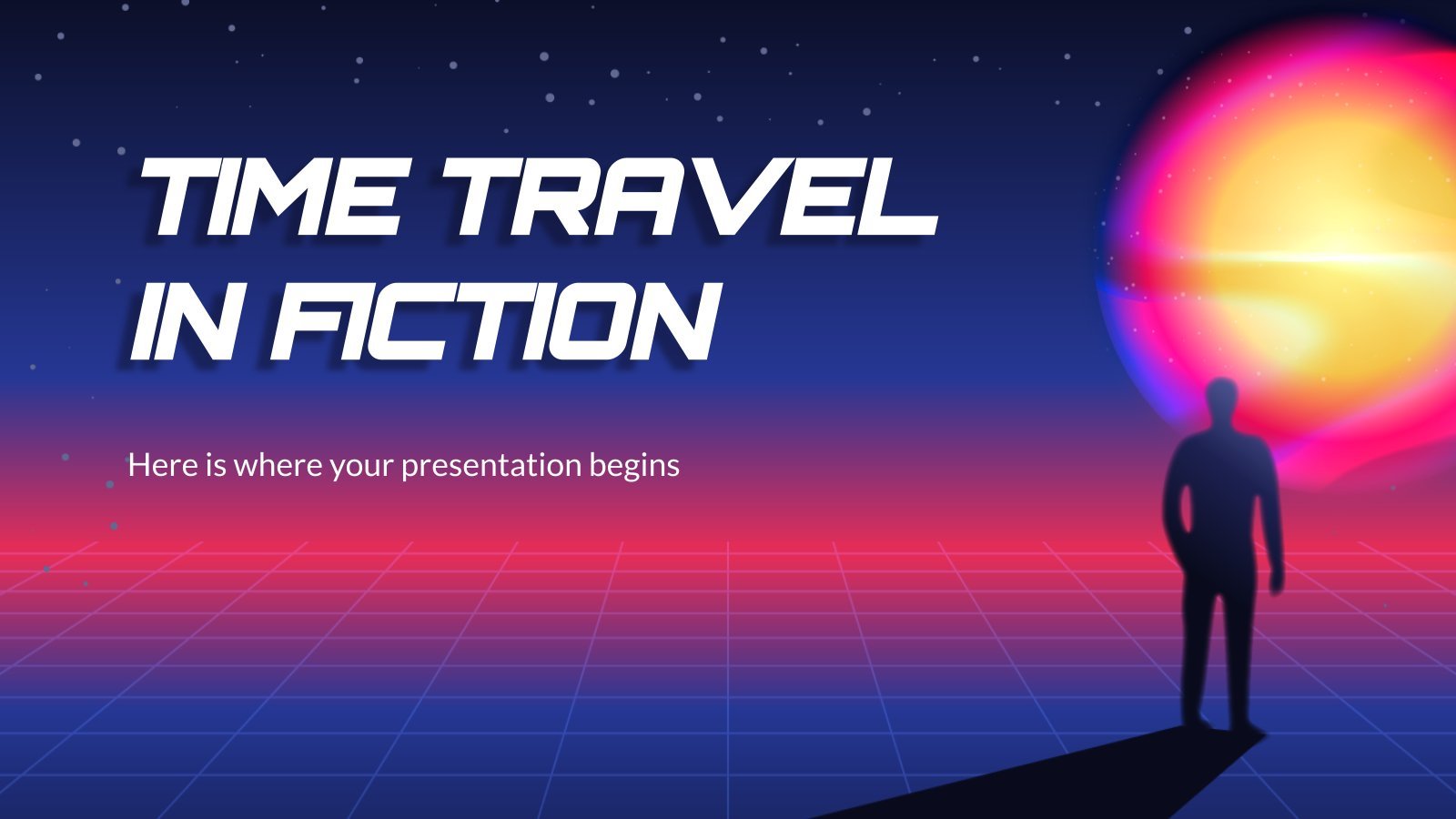 Time Travel in Fiction presentation template 