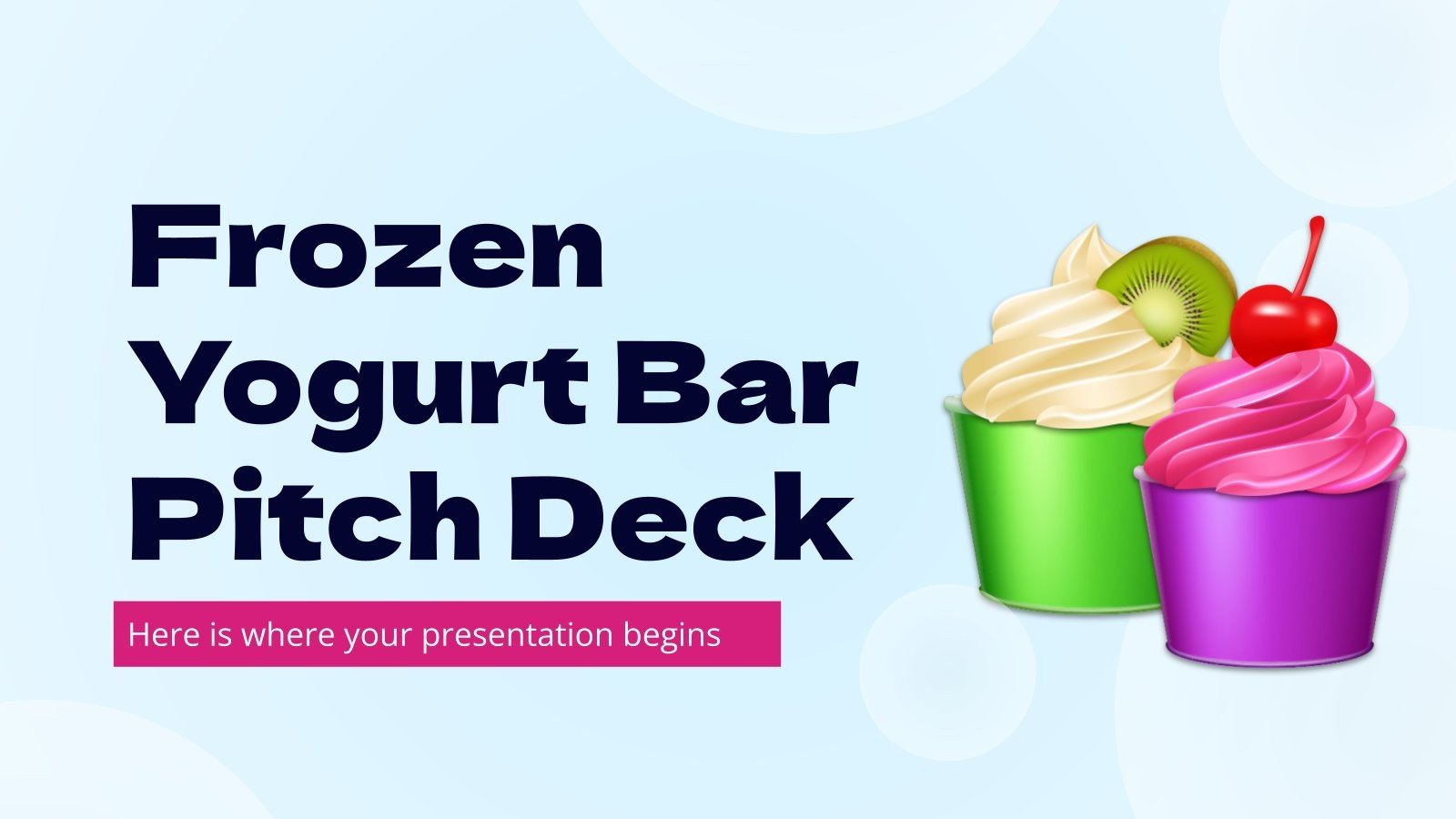 Frozen Yogurt Bar Pitch Deck Presentation