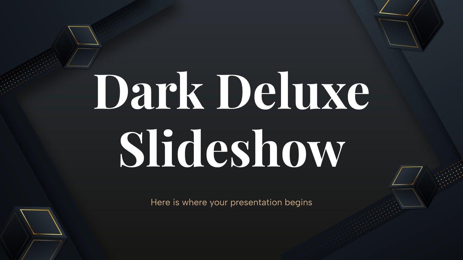 Modelo de apresentação Apresentação de slides Dark Deluxe