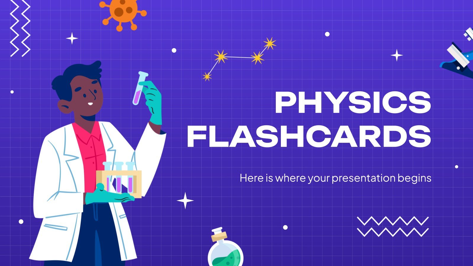 Modelo de apresentação Flashcards de Física