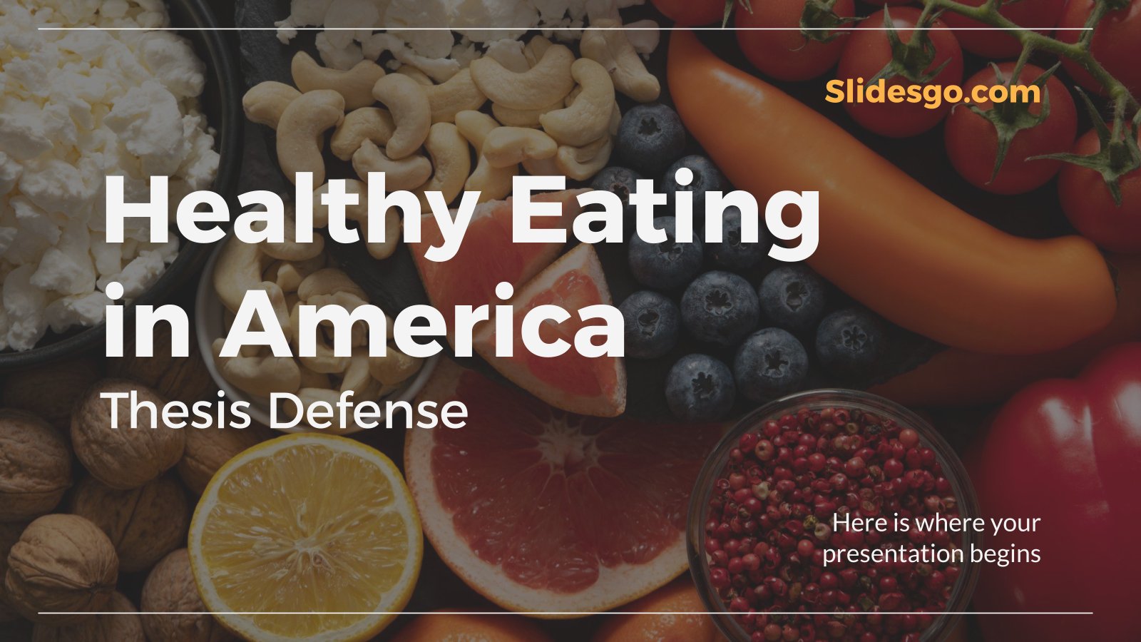 Healthy Eating in America Thesis Defense presentation template 