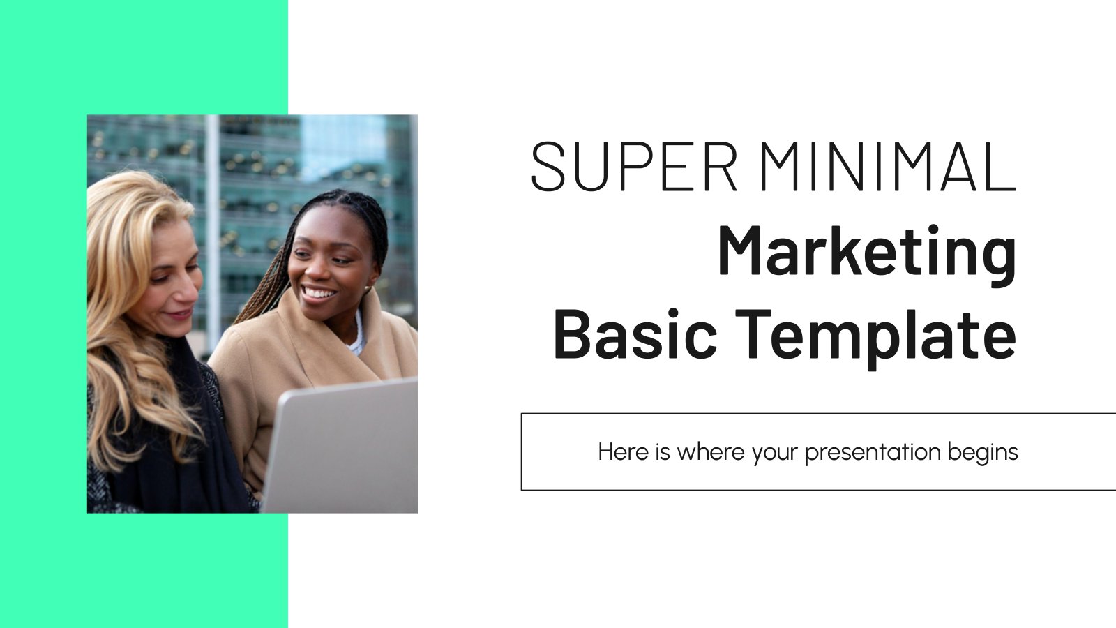 Modèle de base de marketing super minimal Modèles de présentation