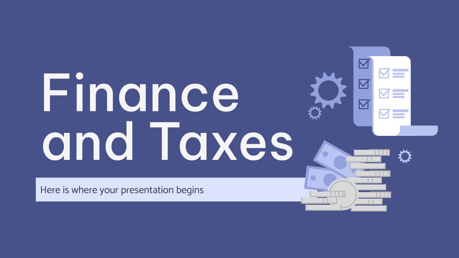 Finance and Taxes presentation template 