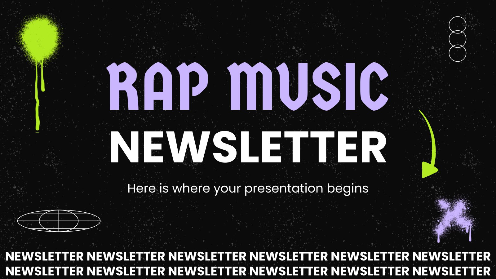 Rap-Musik-Newsletter Präsentationsvorlage