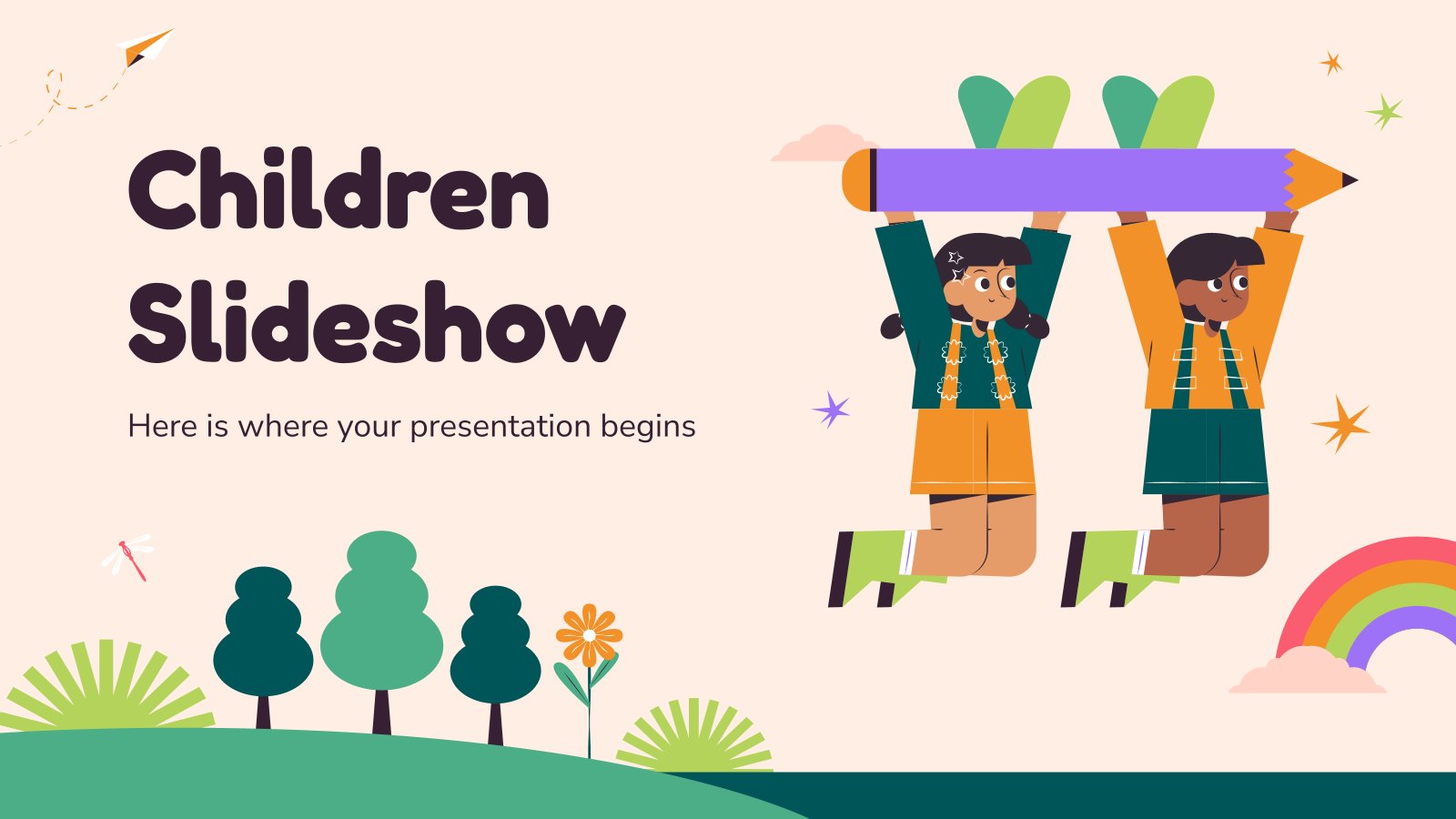 Children Slideshow presentation template 