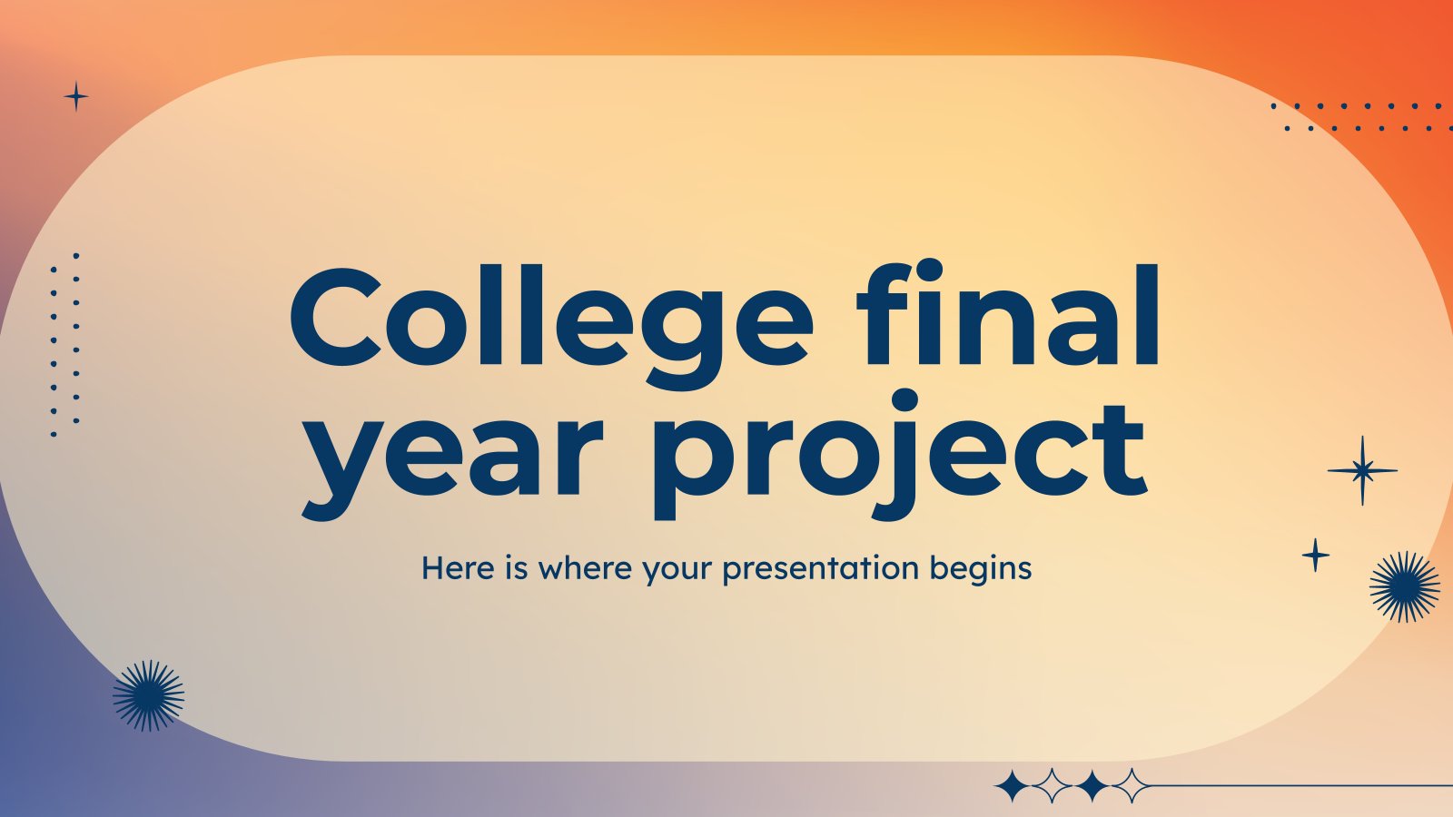 College Final Year Project presentation template 