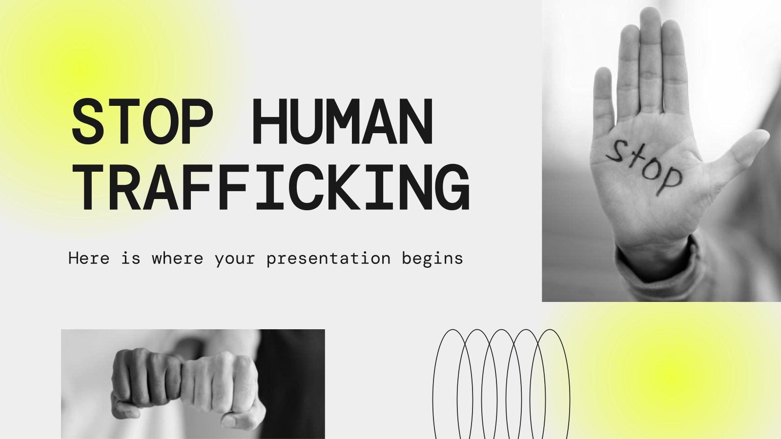 Stop Human Trafficking Campaign presentation template 