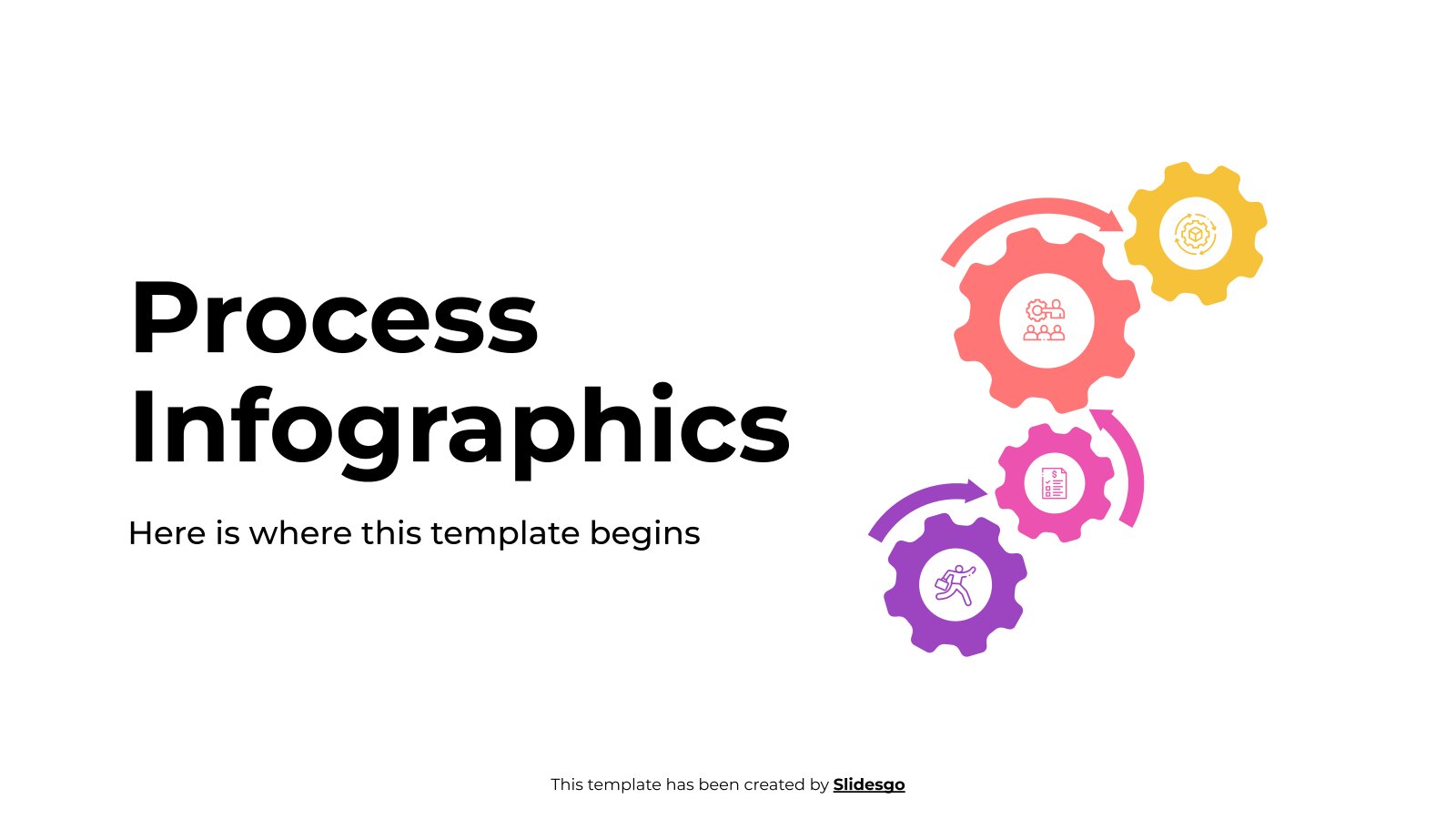 Modelo de apresentação Infográficos de processos