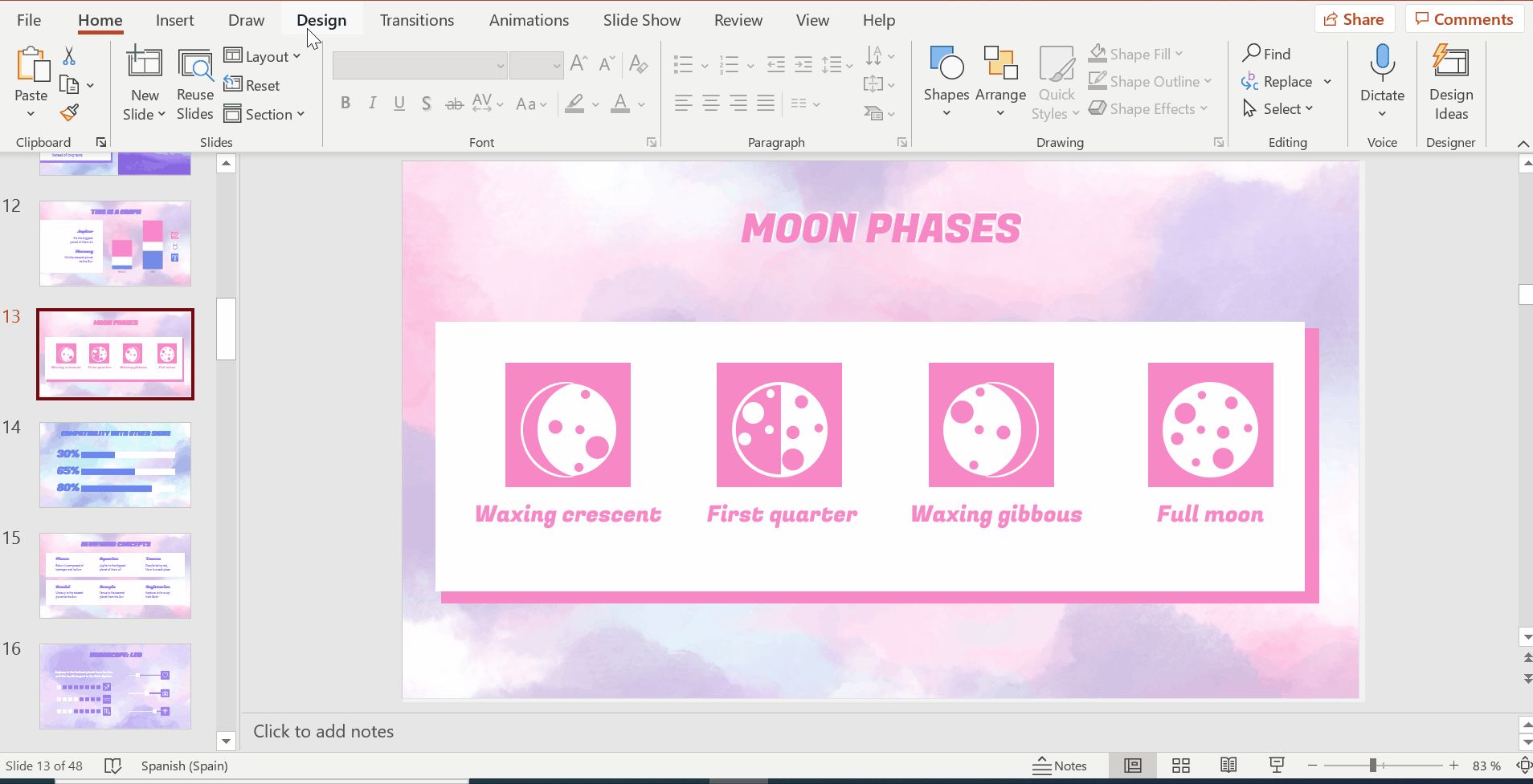 Apply gradients and patterns in PowerPoint.