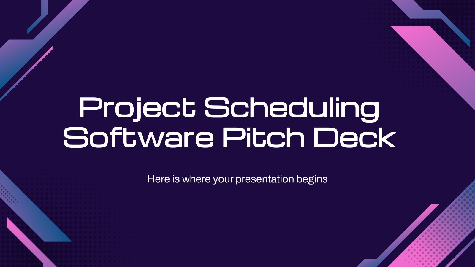 Projektplanungssoftware Pitch Deck Präsentationsvorlage