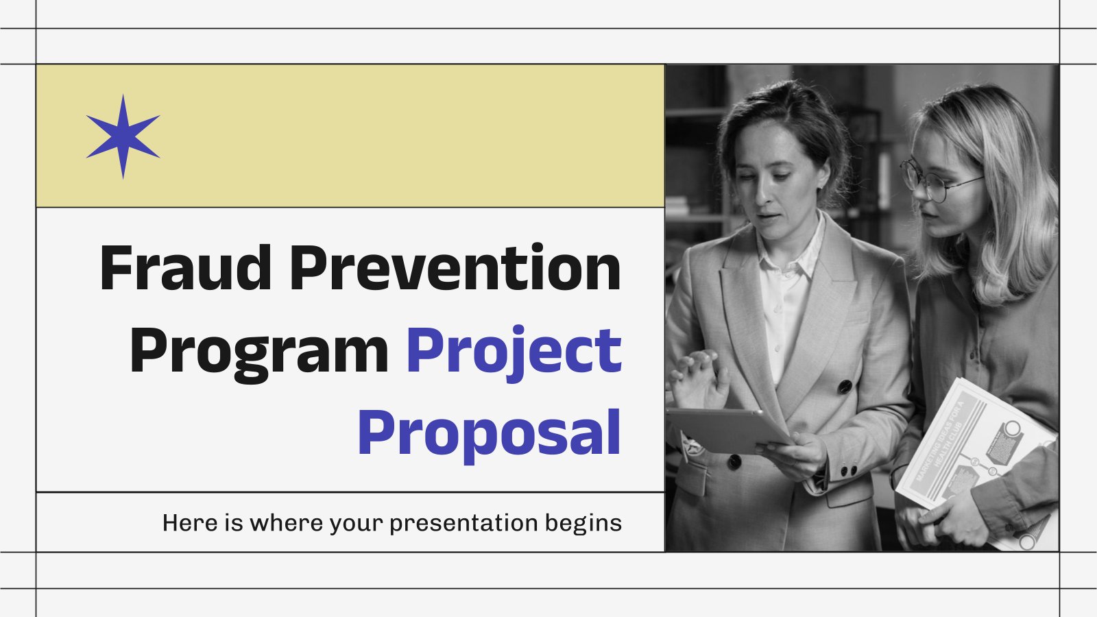 Fraud Prevention Program Project Proposal presentation template 