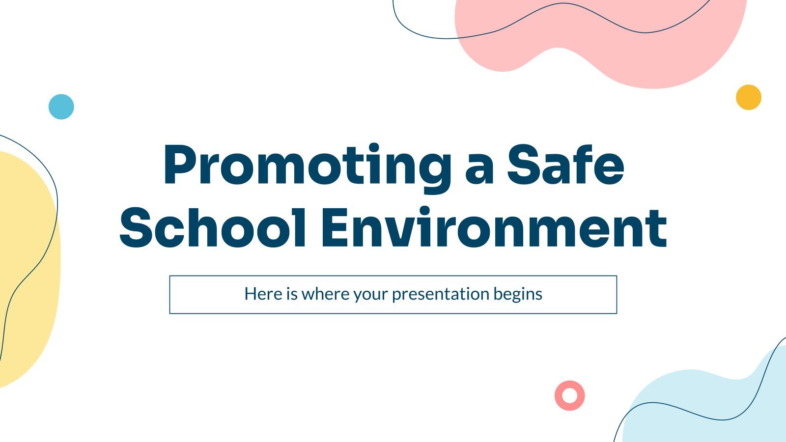 Promoting a Safe School Environment presentation template 