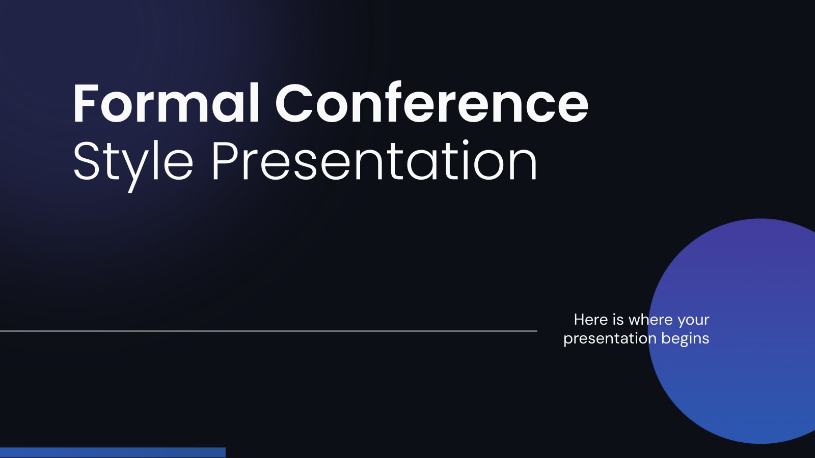 Formal Conference Style Presentation presentation template 