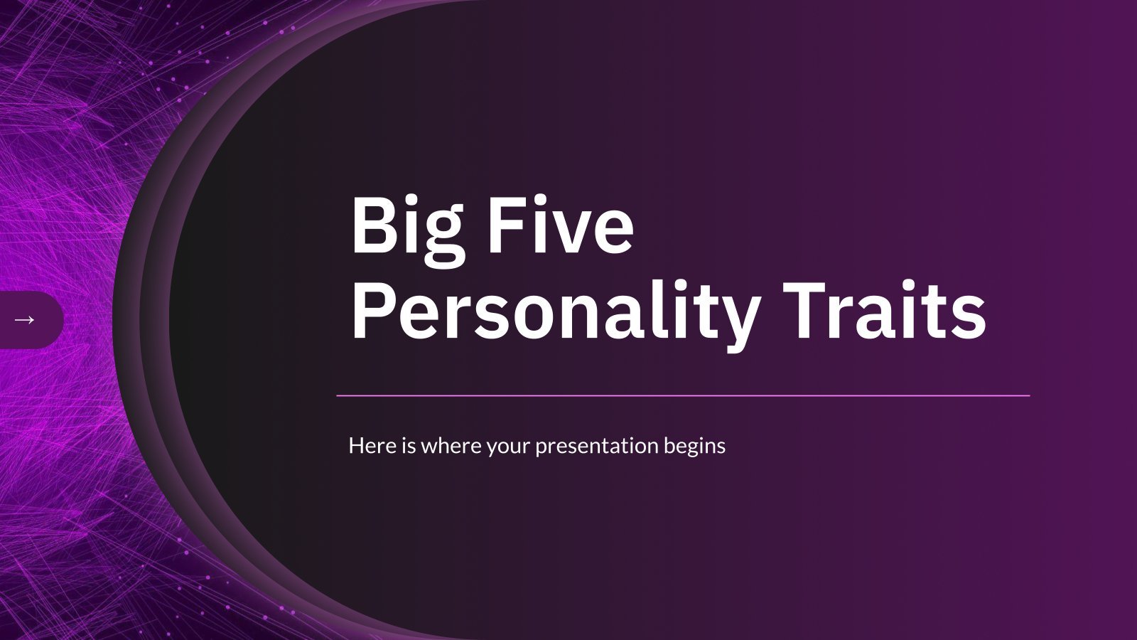 Big Five Personality Traits presentation template 