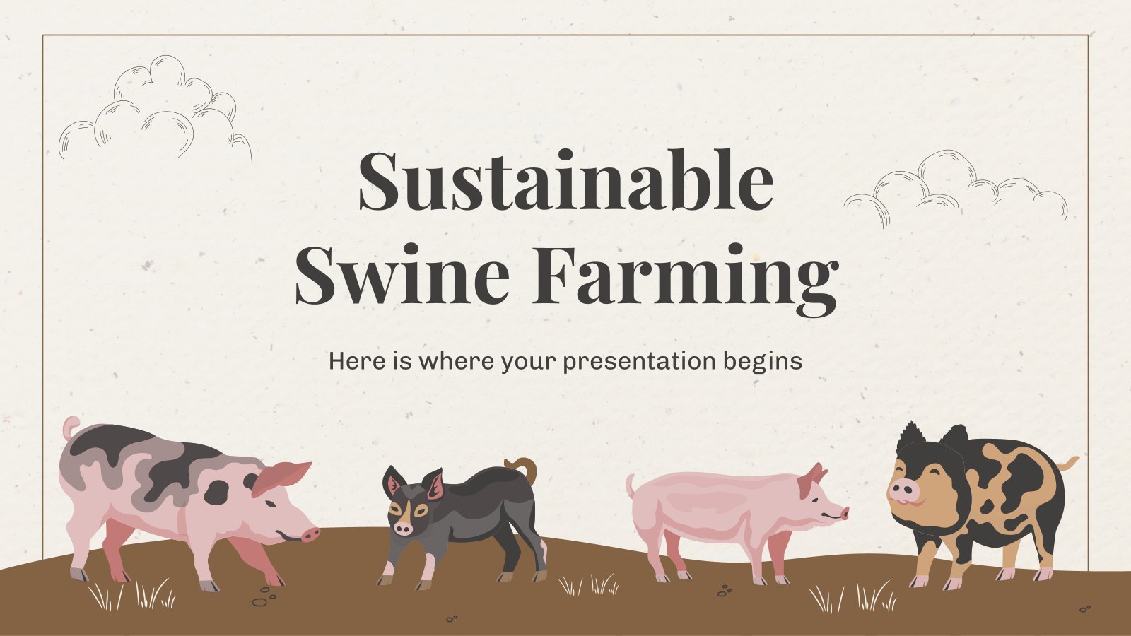 Sustainable Swine Farming presentation template 