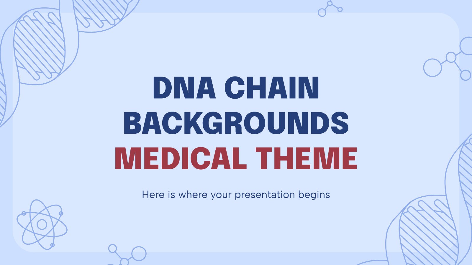 DNA Chain Backgrounds Medical Theme presentation template 