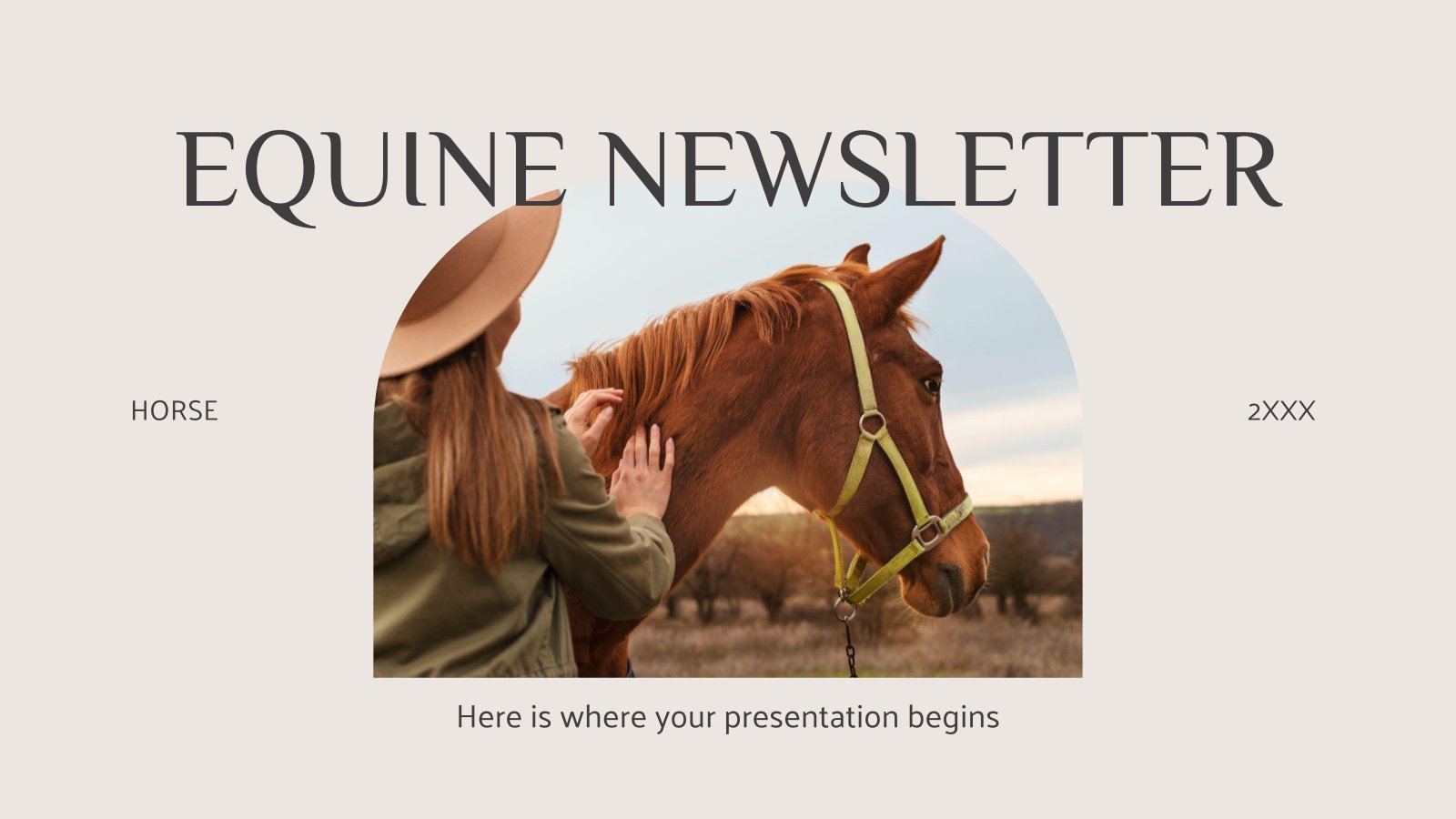 Equine Newsletter presentation template 