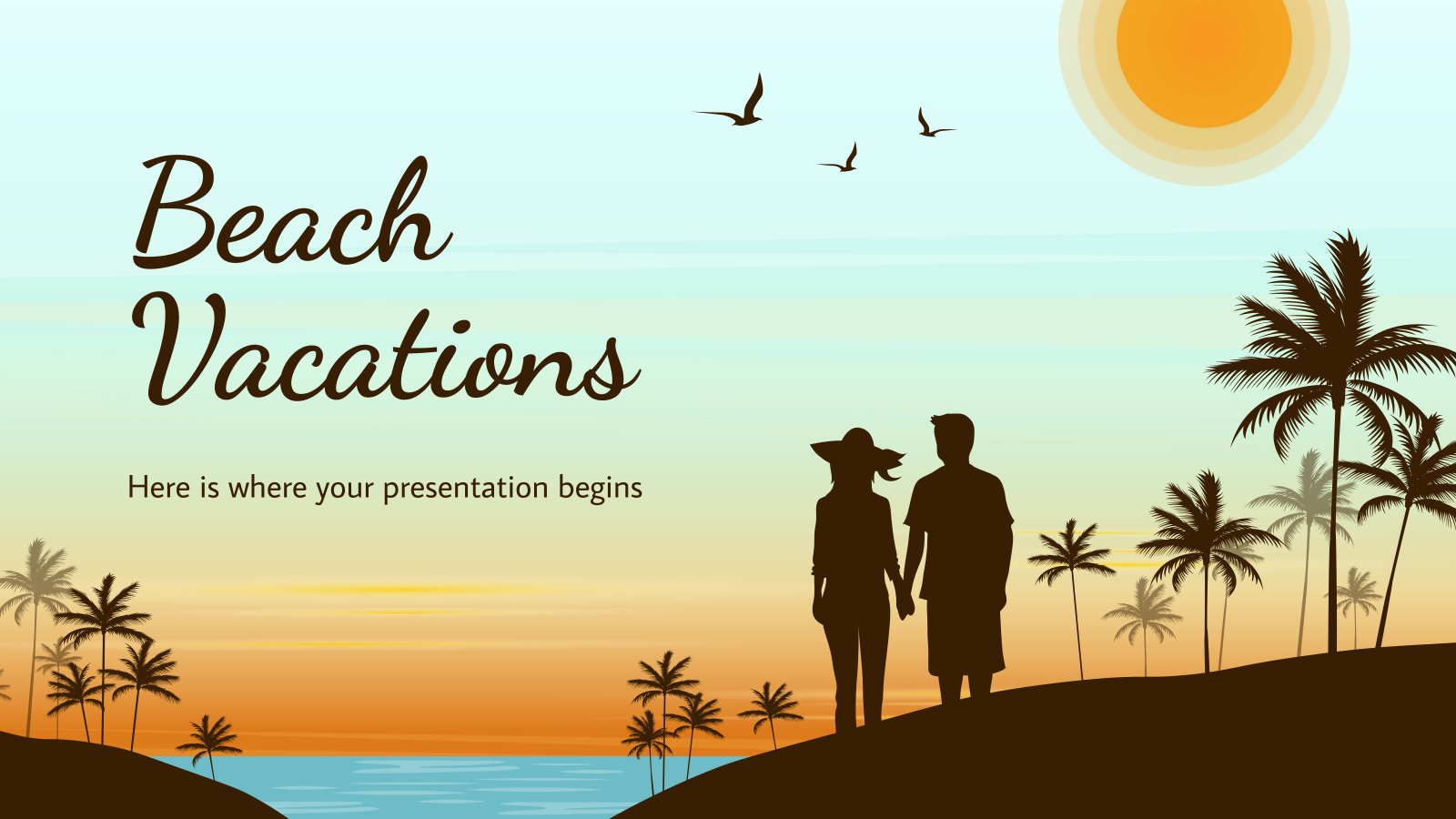 Beach Vacations presentation template 