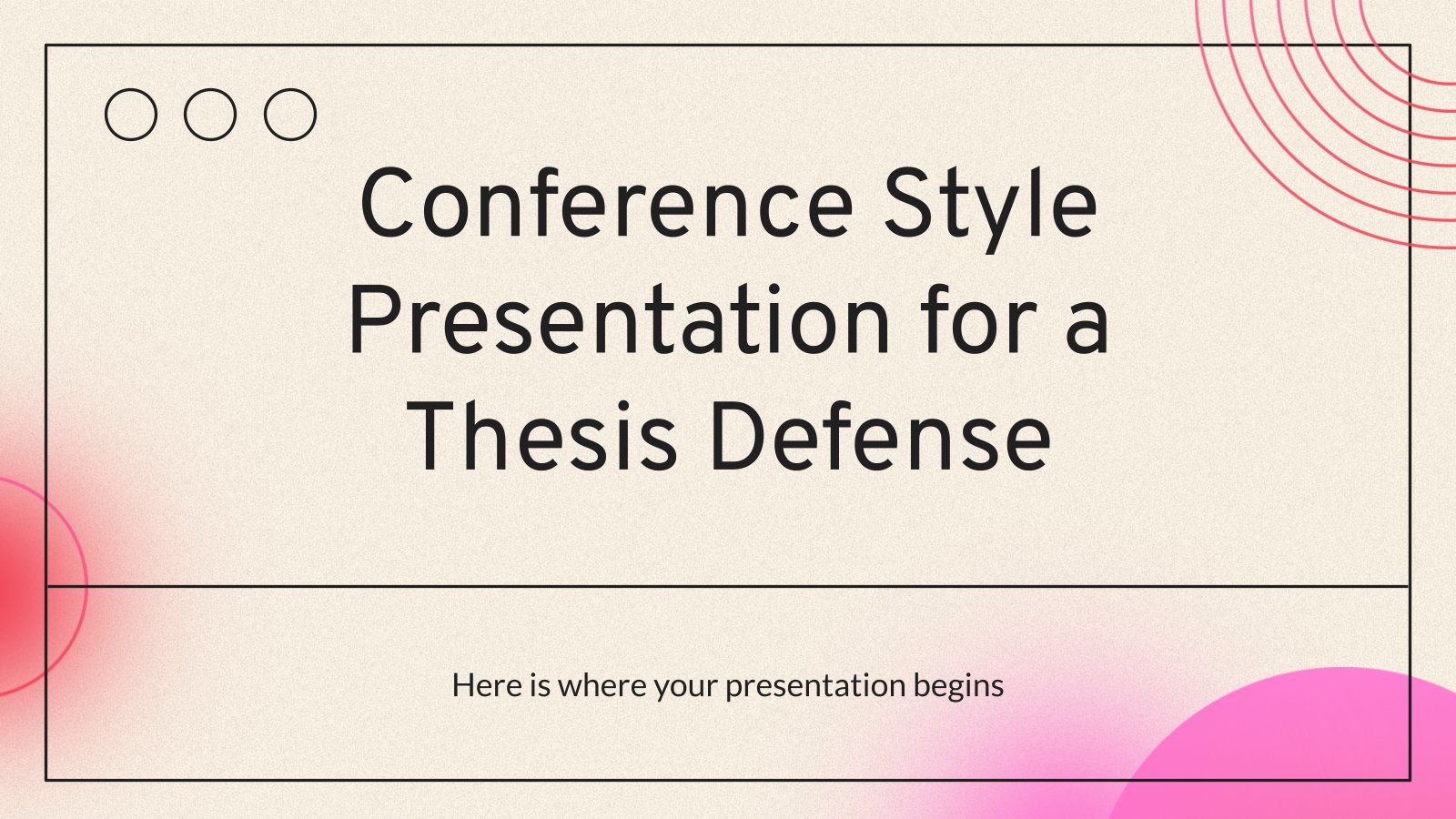 Conference Style Presentation for a Thesis Defense presentation template 