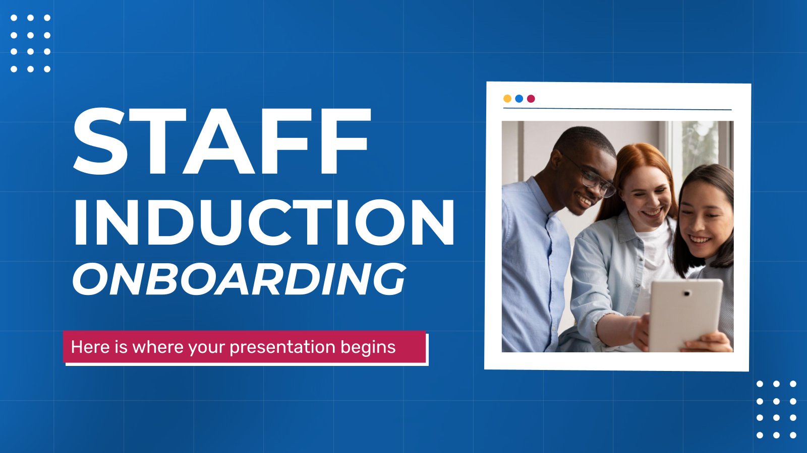 Staff Induction Onboarding presentation template 