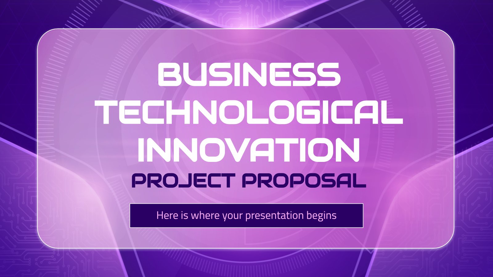 Business Technological Innovation Project Proposal presentation template 