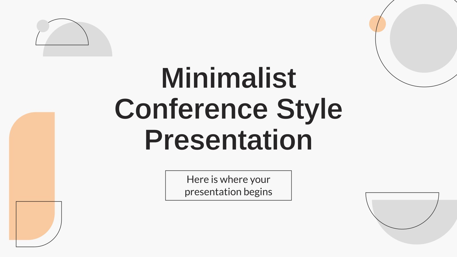 Minimalistische Präsentation im Konferenzstil Präsentationsvorlage