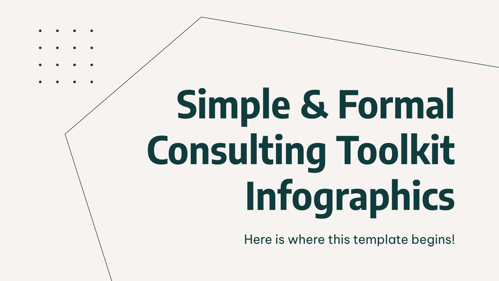 Modelo de apresentação Infográficos de kit de ferramentas de consultoria simples e formal