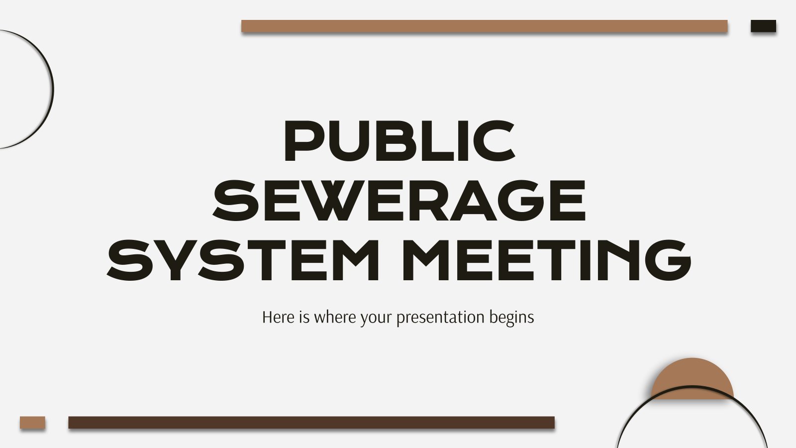 Public Sewerage System Meeting presentation template 