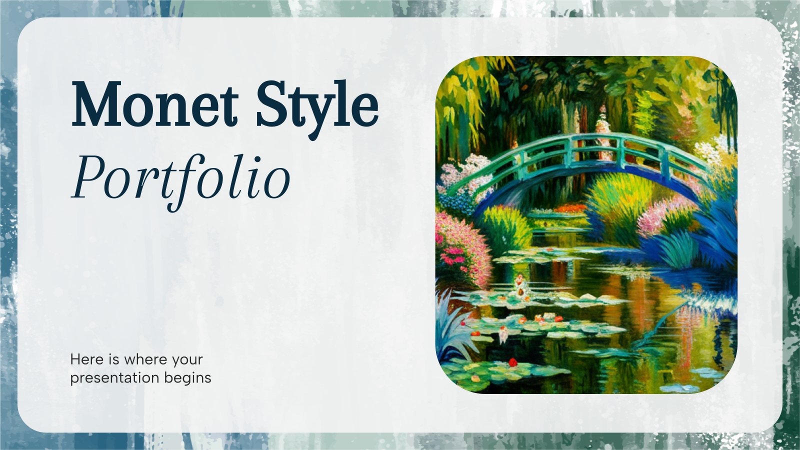 Monet Style Portfolio presentation template 