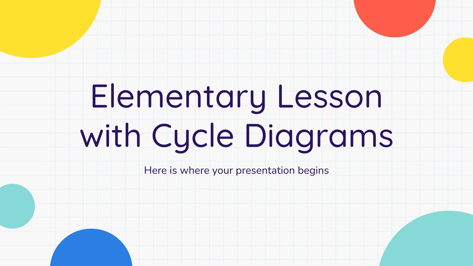 Modelo de apresentação Lição Elementar com Diagramas de Ciclo