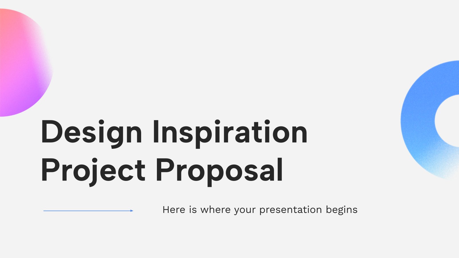 Design Inspiration Project Proposal presentation template 