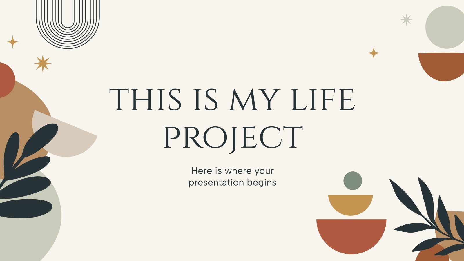 This is My Life Project presentation template 