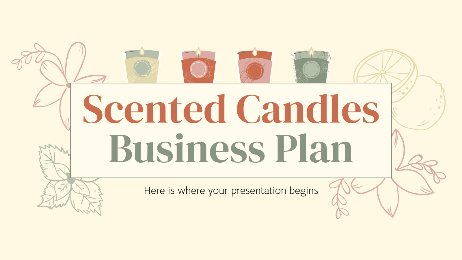 향기로운 양초 사업 계획 프레젠테이션 템플릿
