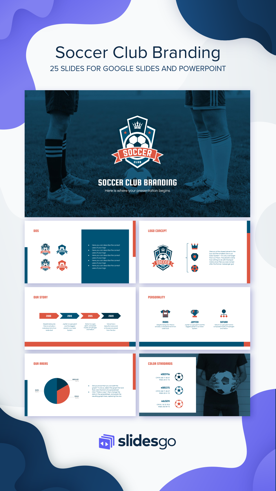Soccer Club Branding Google Slides Theme and PPT Template